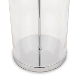 Cloche Clear Glass and Silver Table Lamp