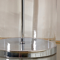 Cloche Clear Glass and Silver Table Lamp