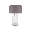 Cloche Clear Glass and Silver Table Lamp from Roseland Furniture