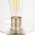 Florence Black Metal & Glass Table Lamp