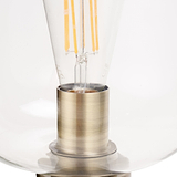Florence Black Metal & Glass Table Lamp