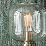 Florence Black Metal & Glass Table Lamp