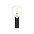 Florence Black Metal & Glass Table Lamp from Roseland Furniture