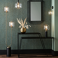 Florence Black Metal & Glass Table Lamp