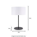 Elin Matt Black & Ivory Table Lamp