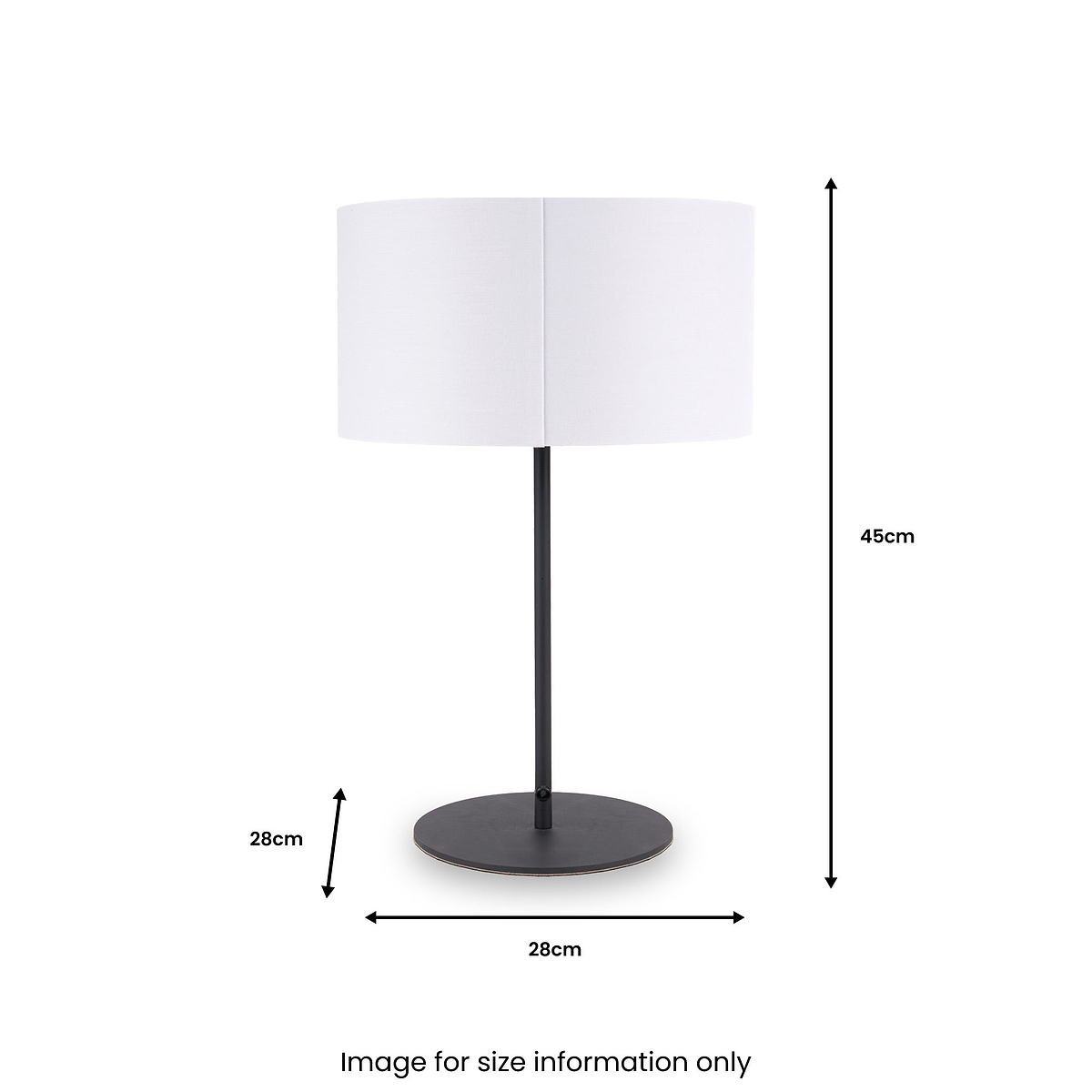 Elin Matt Black & Ivory Table Lamp
