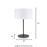 Elin Matt Black & Ivory Table Lamp