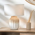 Amalia Natural Ombre Textured Stoneware Table Lamp for living room