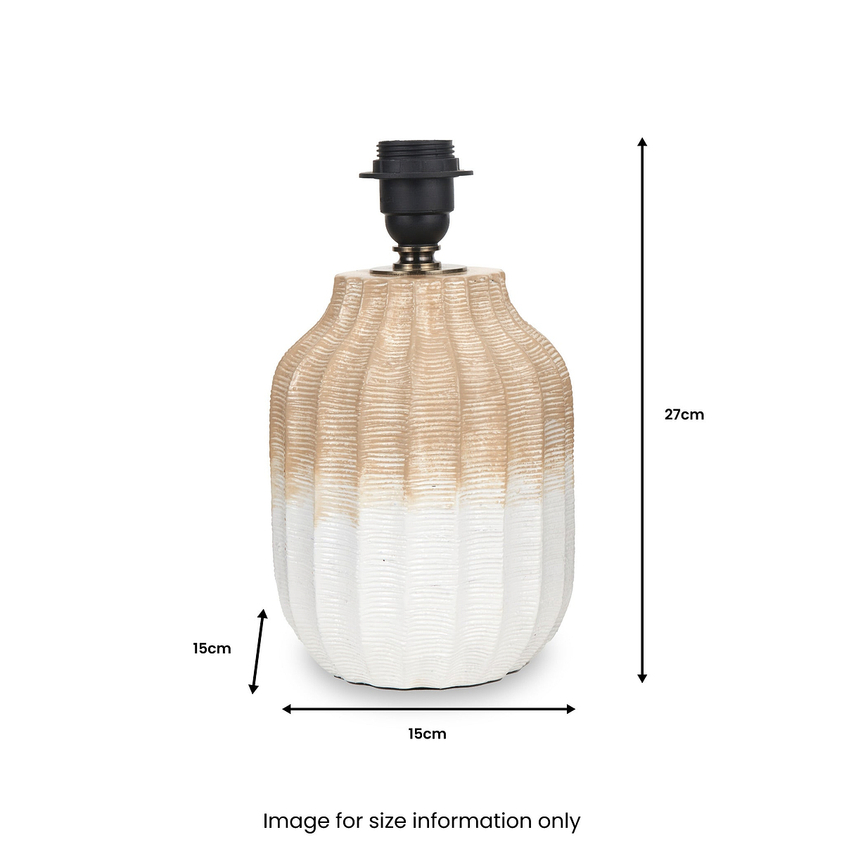 Amalia Natural Ombre Textured Stoneware Table Lamp