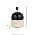 Lotta Black and Natural Stoneware Table Lamp from Roseland Furniture