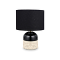Lotta Black and Natural Stoneware Table Lamp from Roseland Furniture