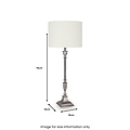 Canterbury Antique Silver Metal Table Lamp from Roseland Furniture