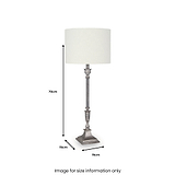 Canterbury Antique Silver Metal Table Lamp from Roseland Furniture