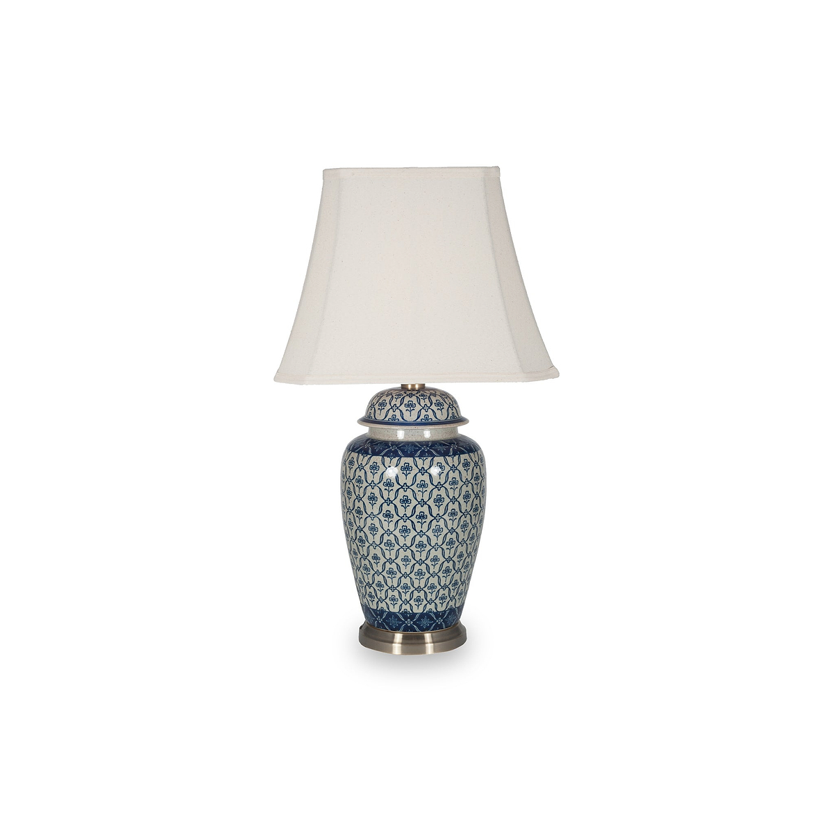 Chika Blue and White Ceramic Ginger Jar Table Lamp from Roseland Furniture