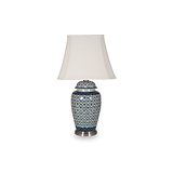 Chika Blue and White Ceramic Ginger Jar Table Lamp from Roseland Furniture