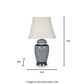 Chika Blue and White Ceramic Ginger Jar Table Lamp
