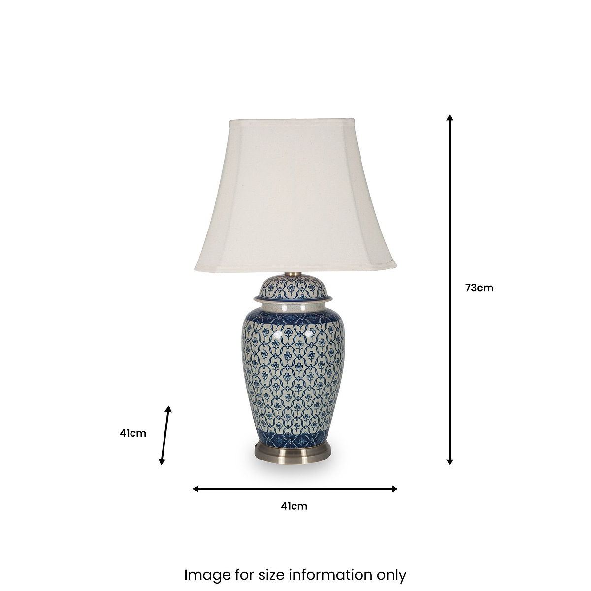 Chika Blue and White Ceramic Ginger Jar Table Lamp