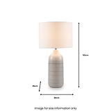 Venus Blue and Grey Ombre Ceramic Table Lamp from Roseland Furniture