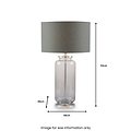 Vivienne Grey Ombre Glass Table Lamp for living room