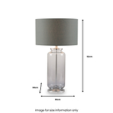 Vivienne Grey Ombre Glass Table Lamp for living room
