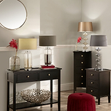 Vivienne Grey Ombre Glass Table Lamp for living room