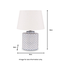 Demetri Grey and Blue Detail Ceramic Table Lamp from Roseland Furniture