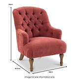 Bianca Chenille Armchair Berry from Roseland Furniture