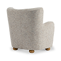 Haworth Curved Boucle Accent Chair Natural from Roseland Furniture