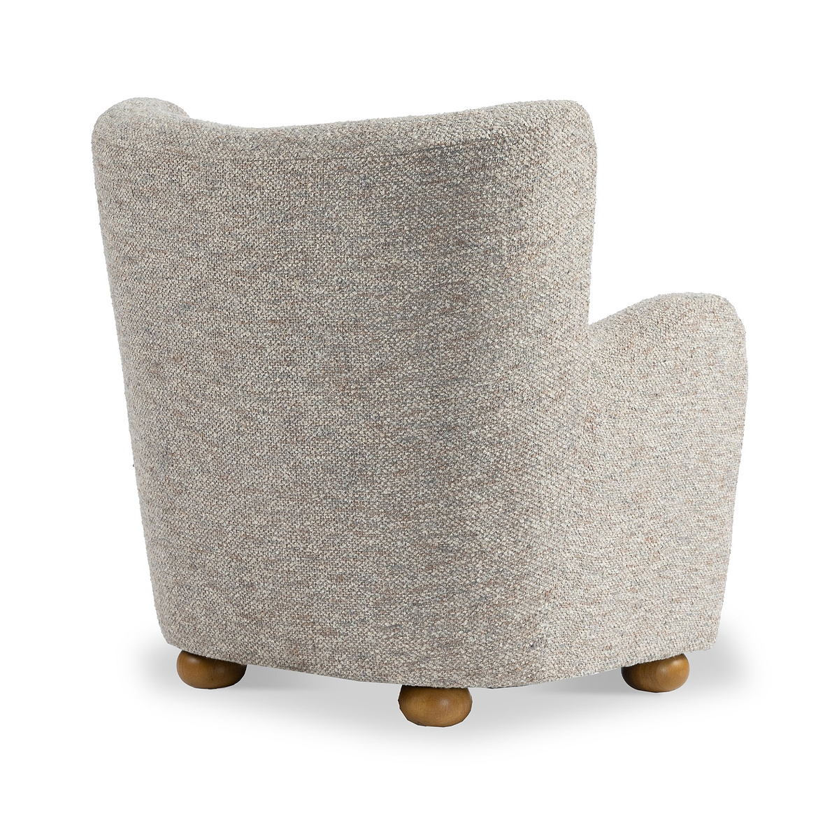 Haworth Curved Boucle Accent Chair Natural from Roseland Furniture