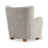 Haworth Curved Boucle Accent Chair Natural from Roseland Furniture