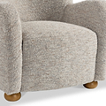 Haworth Curved Boucle Accent Chair Natural from Roseland Furniture