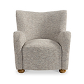 Haworth Curved Boucle Accent Chair Natural from Roseland Furniture