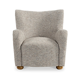 Haworth Curved Boucle Accent Chair Natural from Roseland Furniture