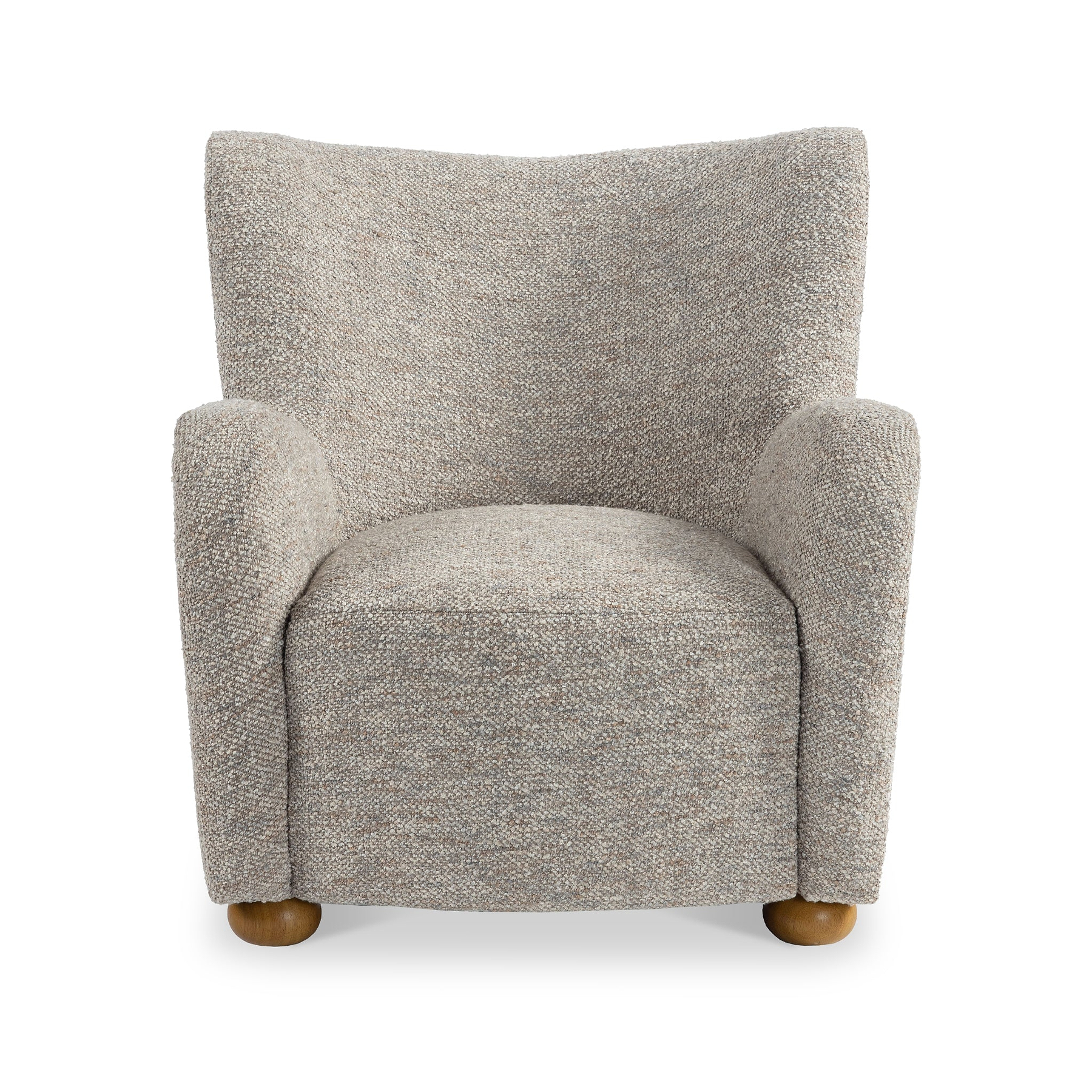 Haworth Curved Boucle Accent Chair Natural from Roseland Furniture
