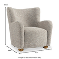 Haworth Curved Boucle Accent Chair Natural from Roseland Furniture