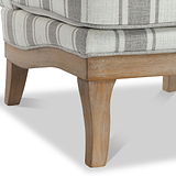 Sandringham Armless Accent Chair Stripe from Roseland Furniture