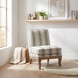 Sandringham Armless Accent Chair Stripe from Roseland Furniture