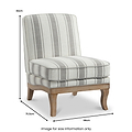 Sandringham Armless Accent Chair Stripe from Roseland Furniture