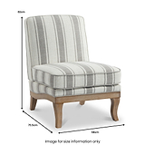 Sandringham Armless Accent Chair Stripe from Roseland Furniture