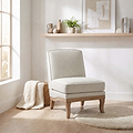 Sandringham Armless Accent Chair Cream from Roseland Furniture