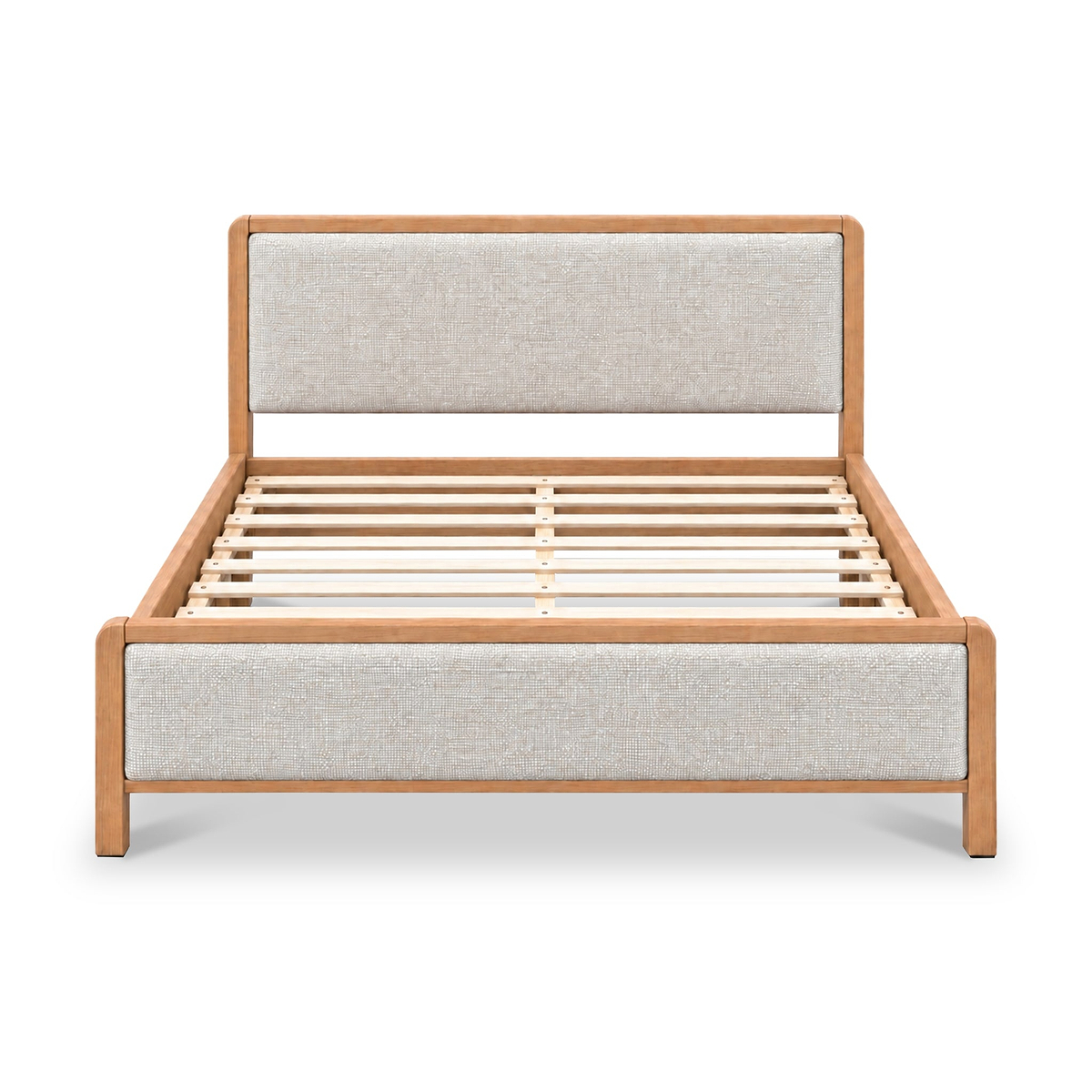 Rushton Cream Upholstered Wooden Bed Frame from Roseland Furniture