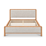 Rushton Cream Upholstered Wooden Bed Frame from Roseland Furniture
