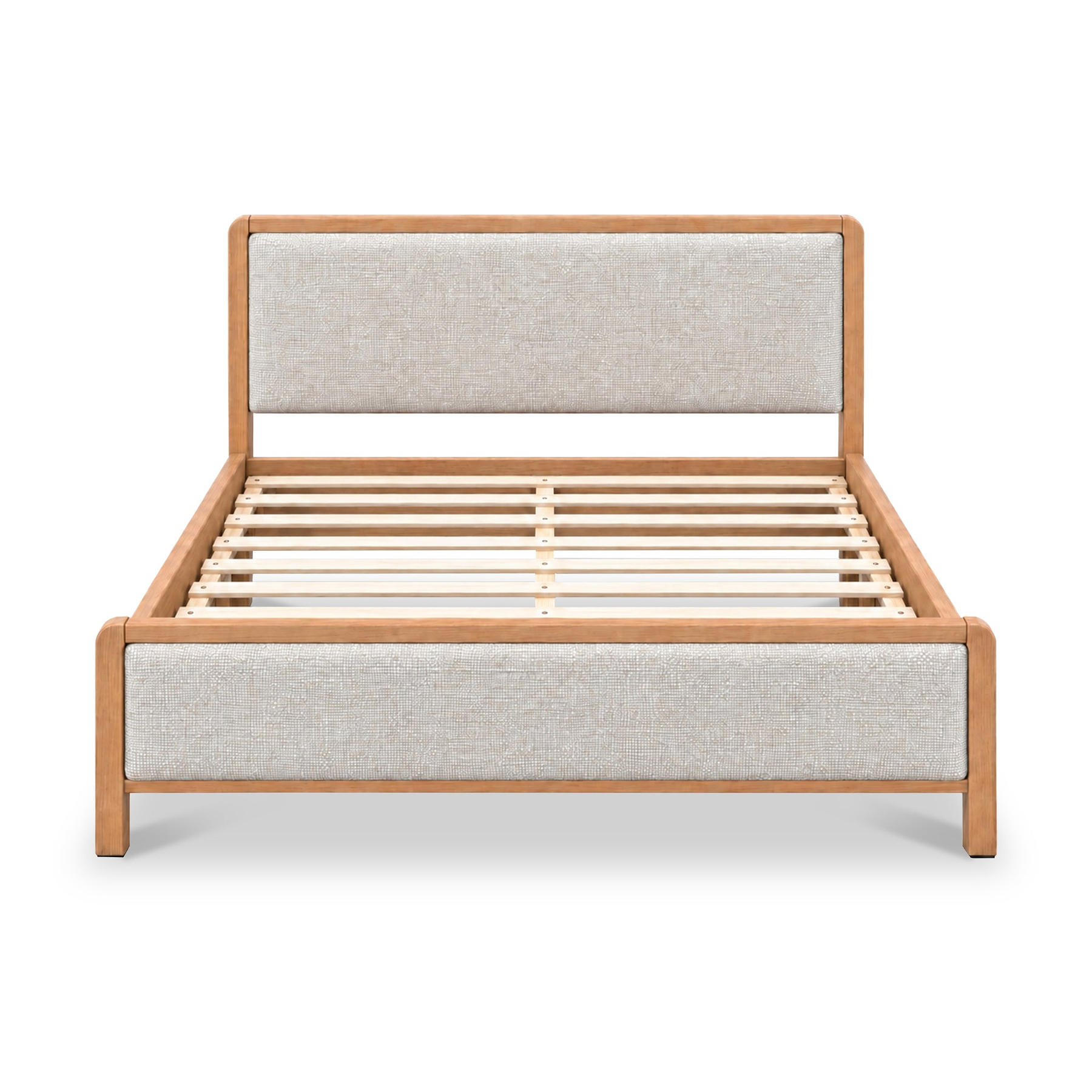 Rushton Cream Upholstered Wooden Bed Frame from Roseland Furniture