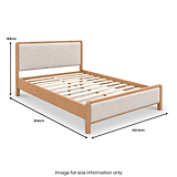 Rushton Cream Upholstered Wooden Bed Frame double dimensions