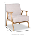 Helmsley Chenille Accent Chair Natural from Roseland Furniture