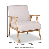 Helmsley Chenille Accent Chair Natural from Roseland Furniture