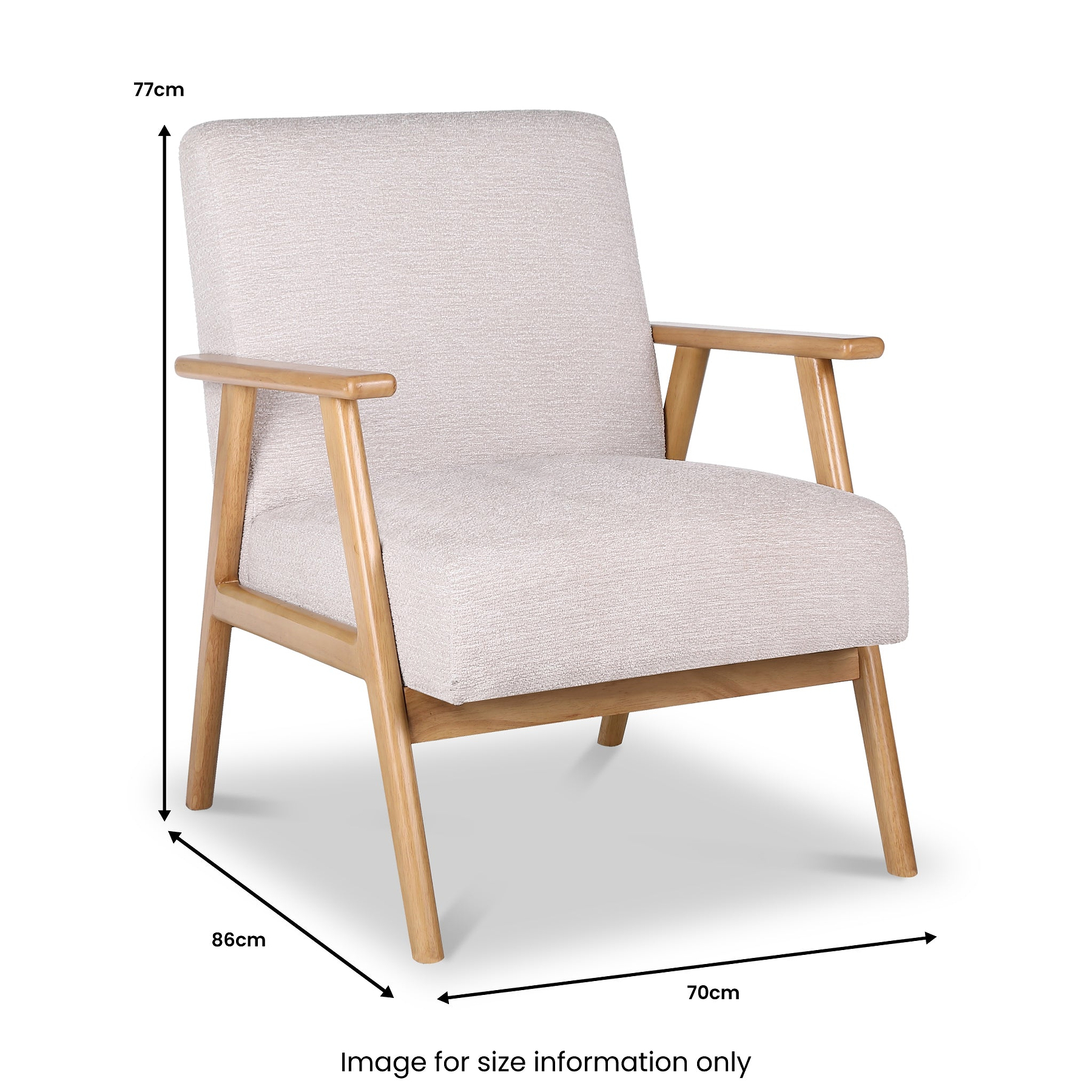 Helmsley Chenille Accent Chair Natural from Roseland Furniture