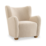 Haworth Curved Borg Accent Chair from Roseland Furniture