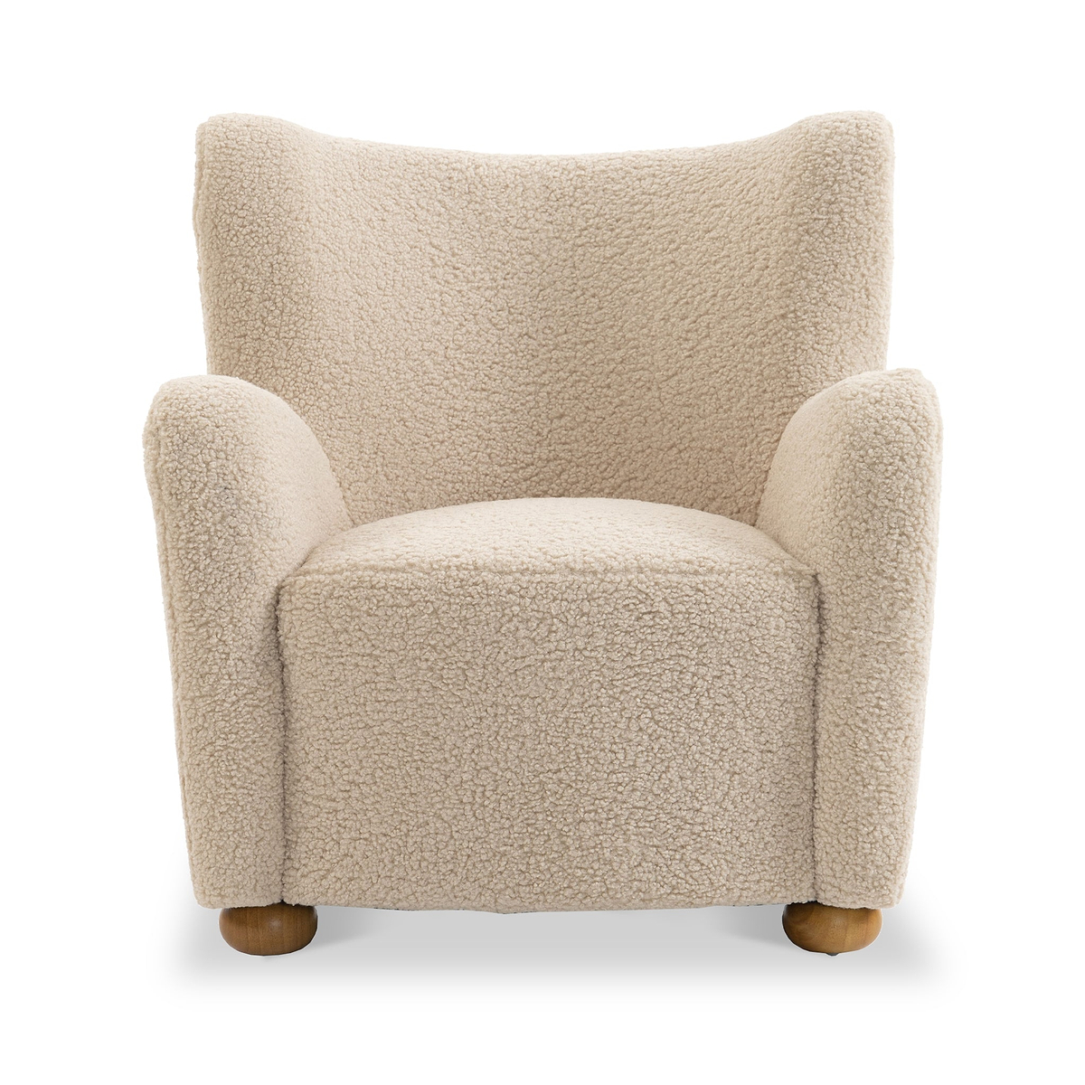 Haworth Curved Borg Accent Chair from Roseland Furniture
