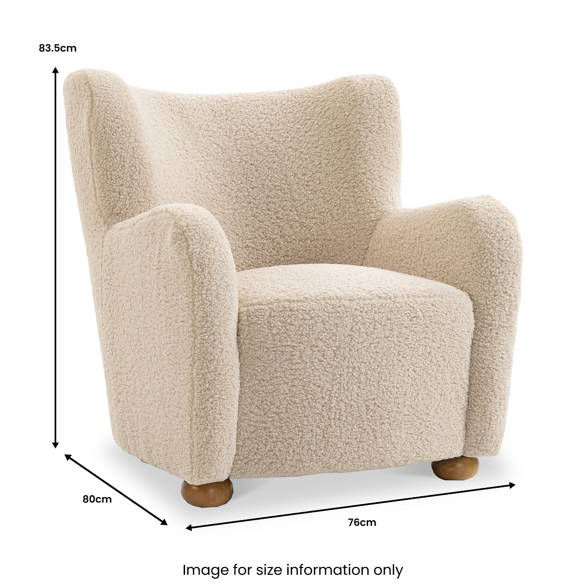 Haworth Curved Borg Accent Chair